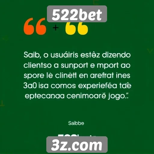 Feedback de usuários sobre o suporte ao cliente 522bet
